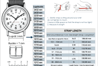 Watch strap size guide